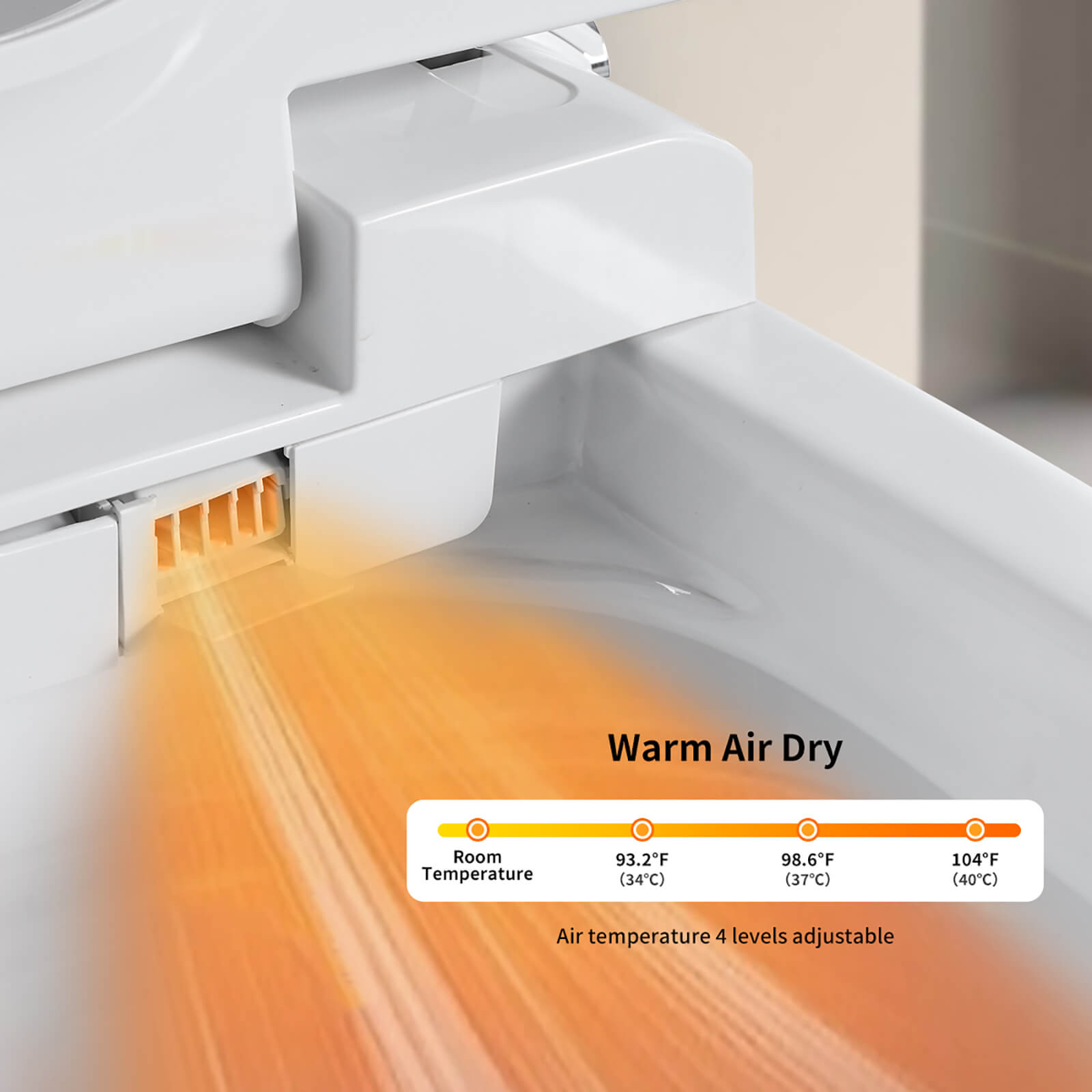 advanced hygiene smart toilet with temperature control
