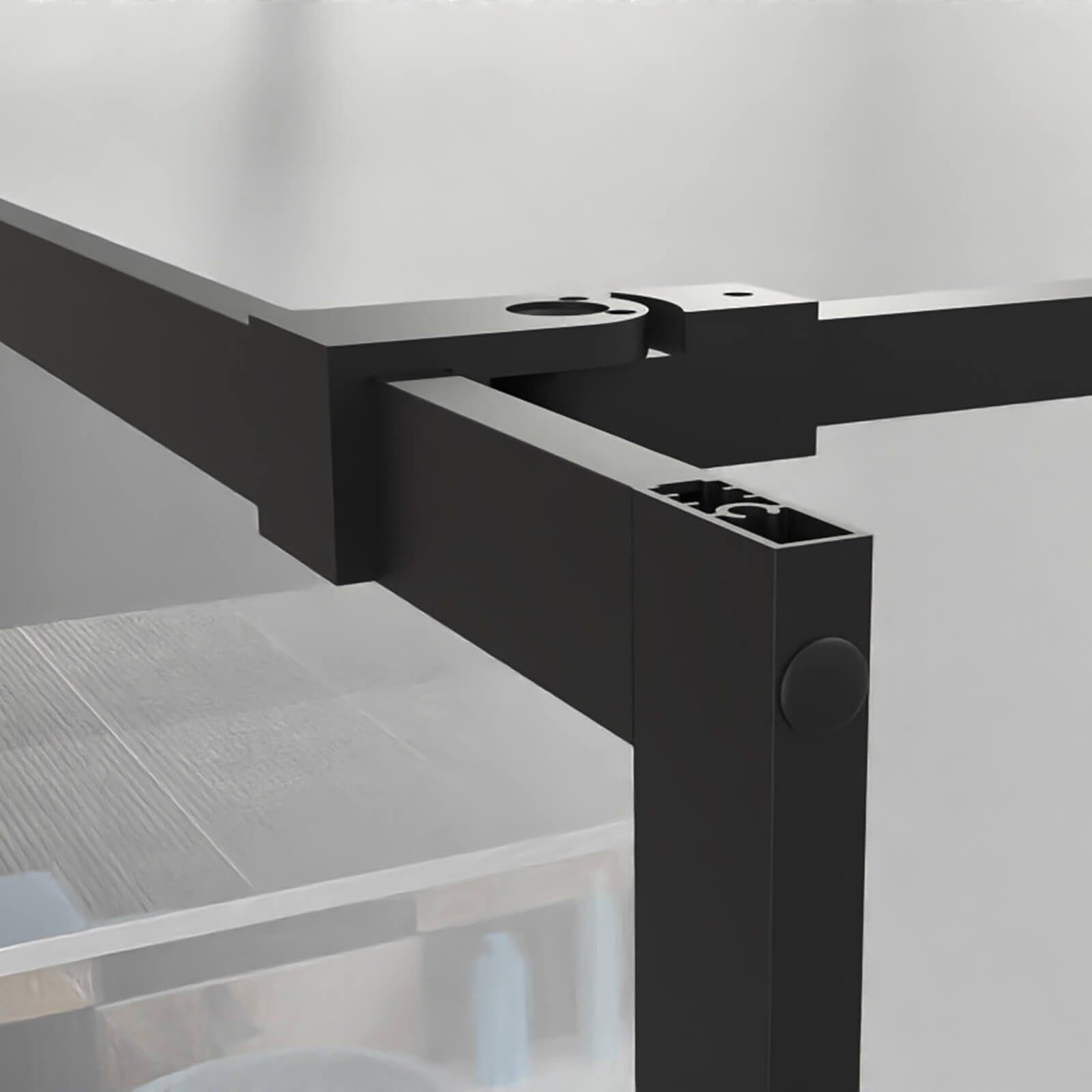 black framed glass shower screen panel for industrial style bathrooms