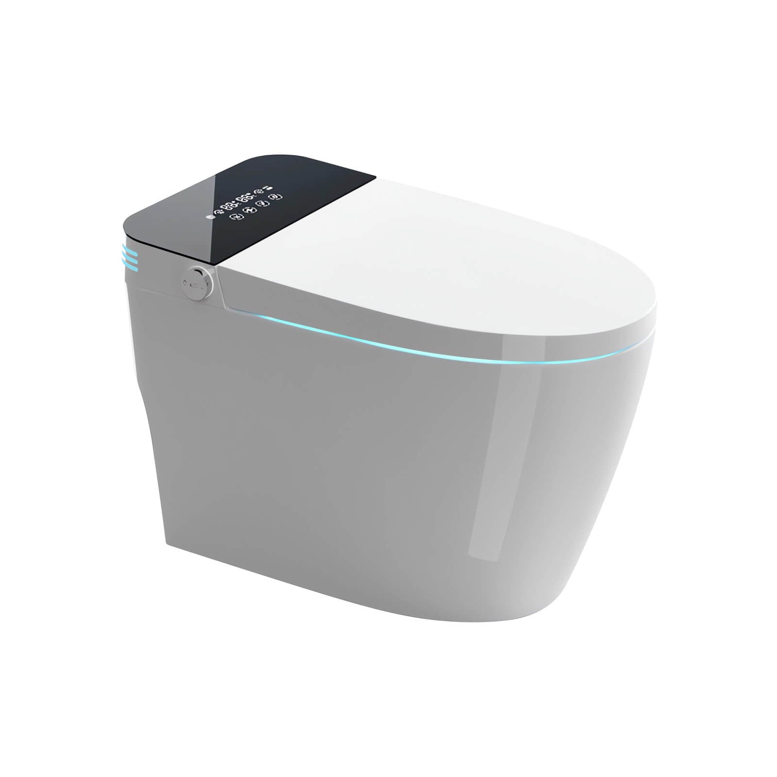 contemporary bidet toilet with touchless flushing system