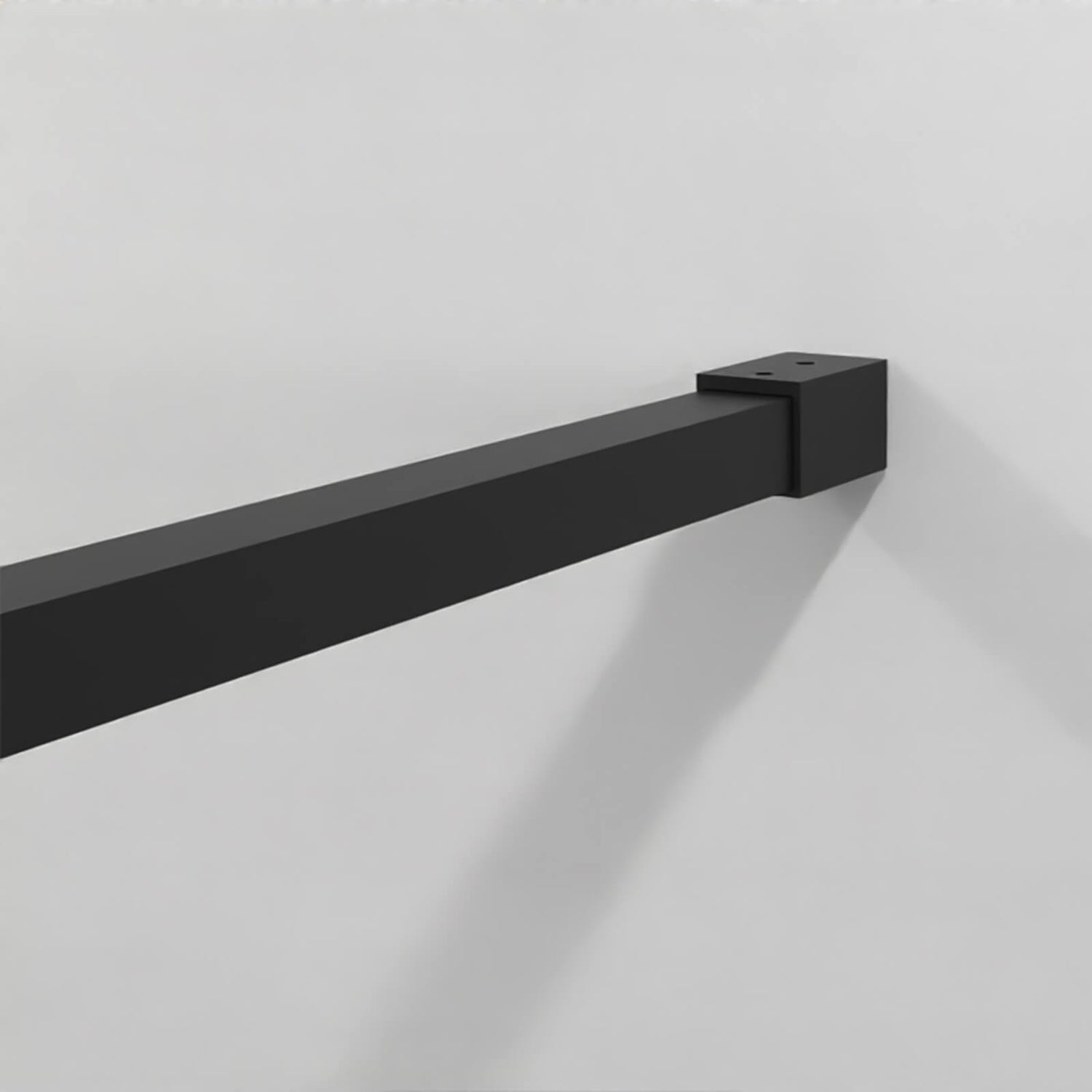 durable tempered glass shower wall with support bar