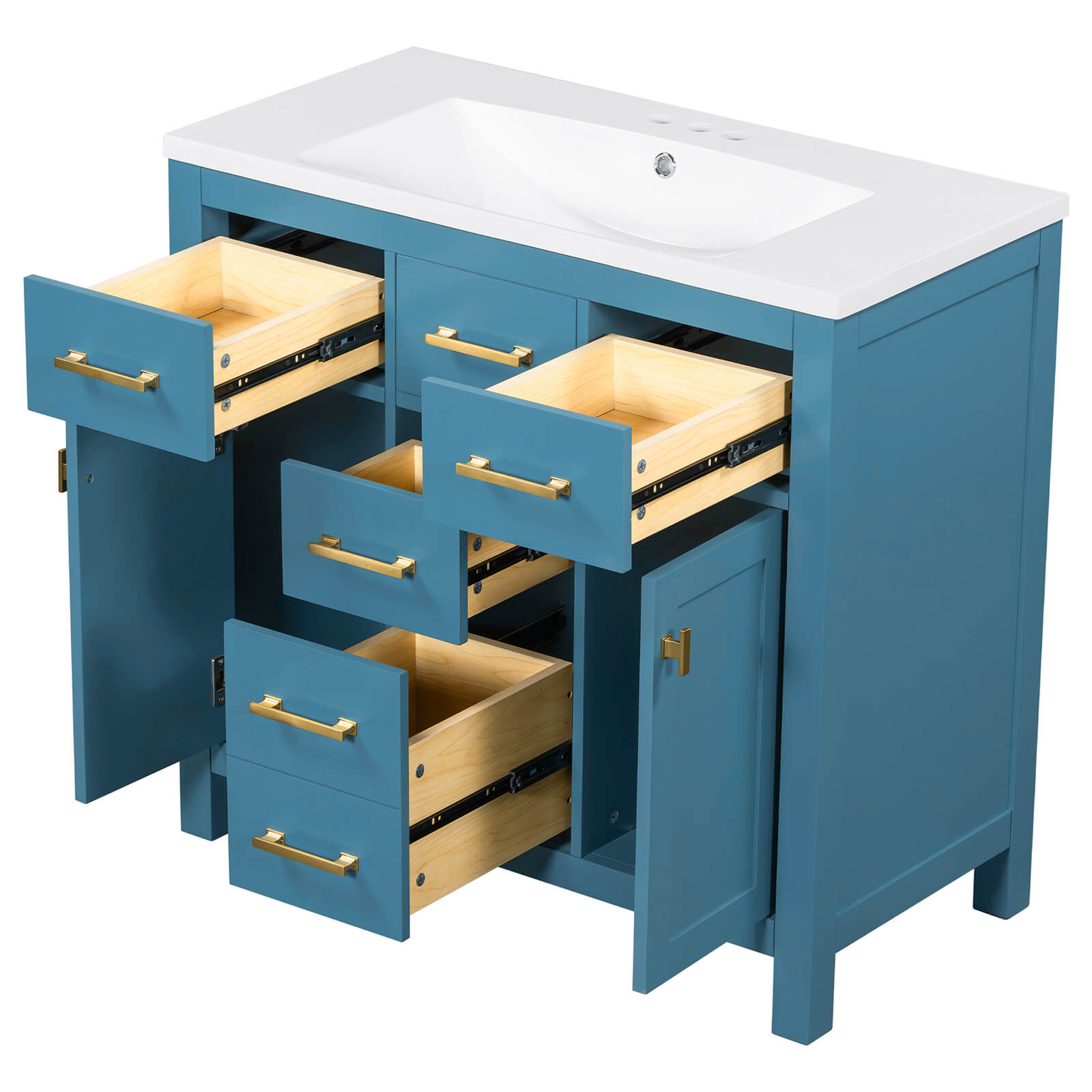 durable wooden bathroom vanity with storage
