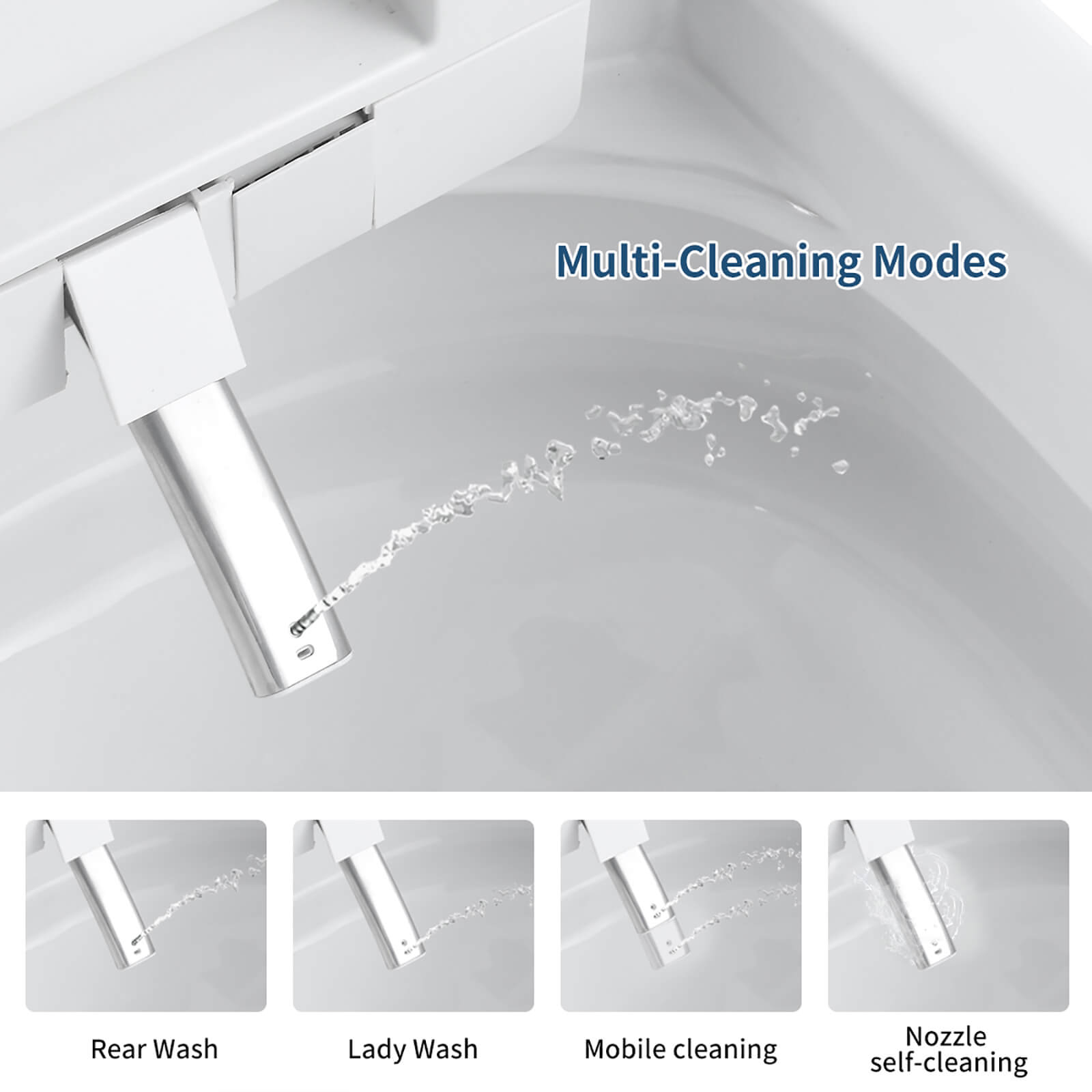 full function toilet with instant warm water cleansing