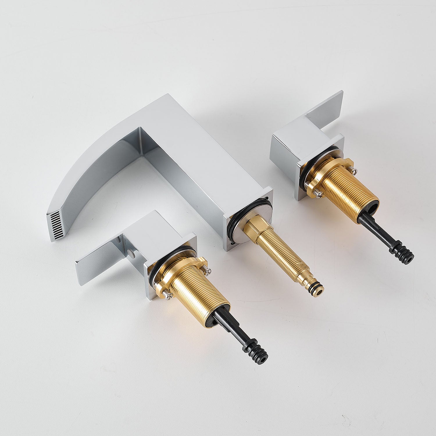 high-quality stainless steel Chrome 2 handle 3 hole Bathroom Faucet