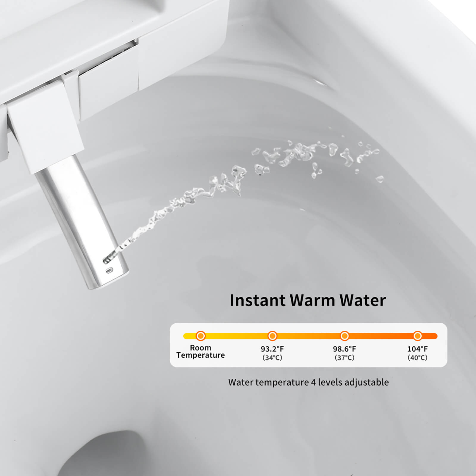 intelligent bidet toilet with self cleaning nozzle technology