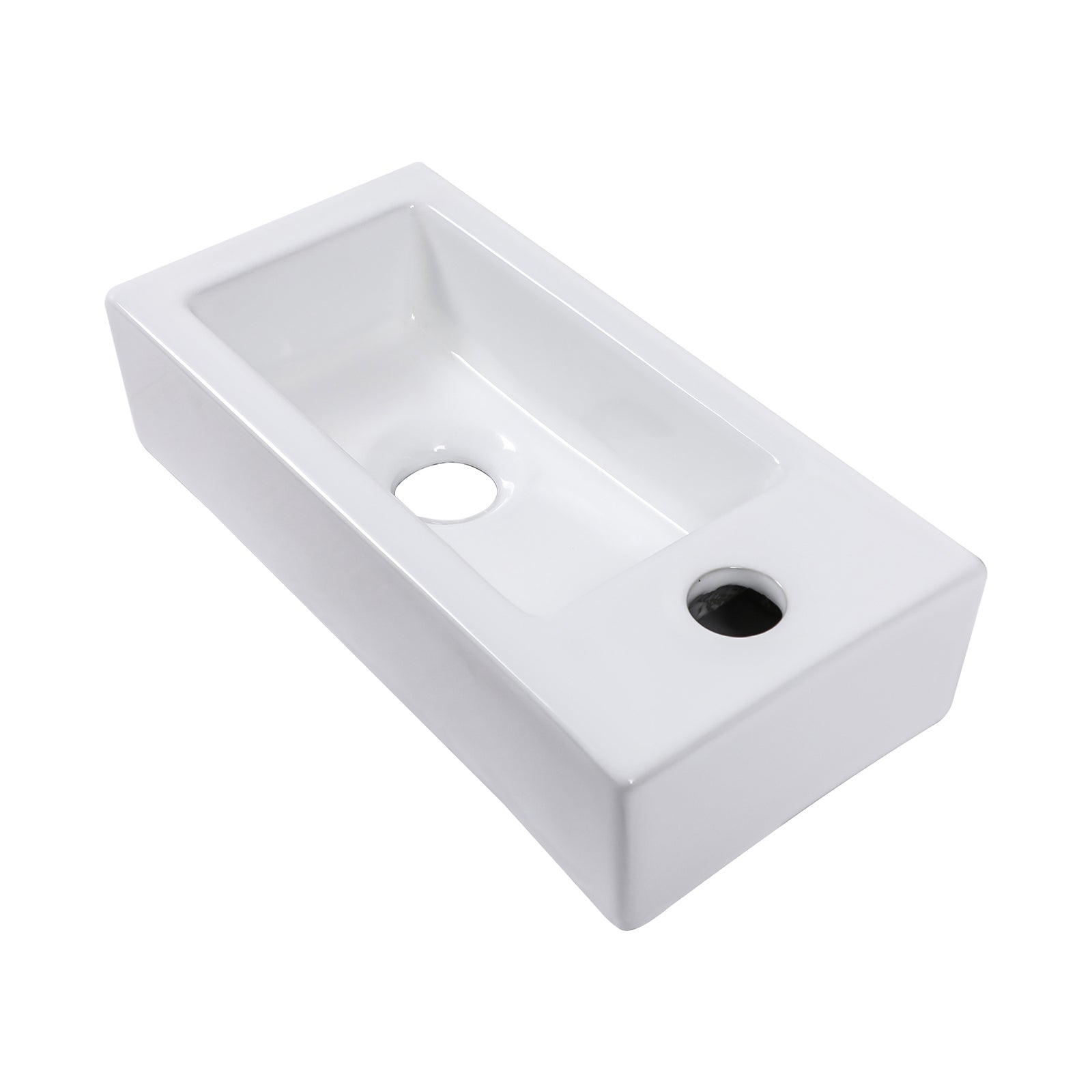 modern right side faucet sink with sleek rectangular design