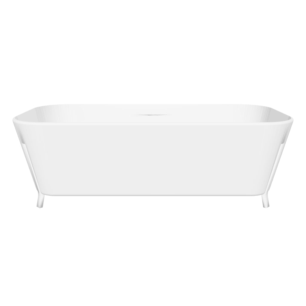 67" Clawfoot Tub Solid Surface Stone Resin Freestanding Soaking Bathtub