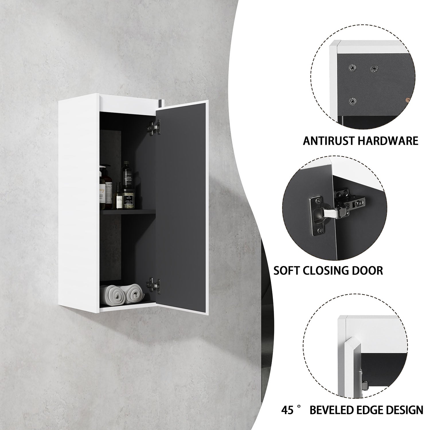 product details of the 12 inch bathroom wall cabinet