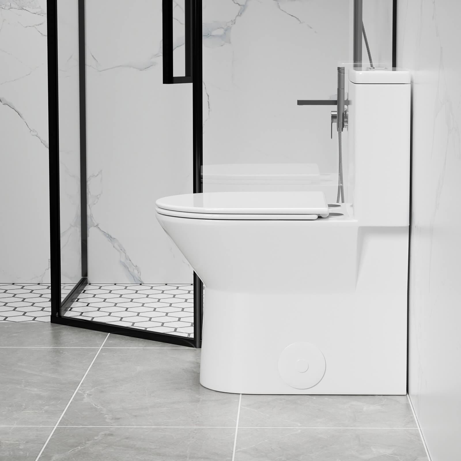 quiet flushing toilet for small and modern bathrooms