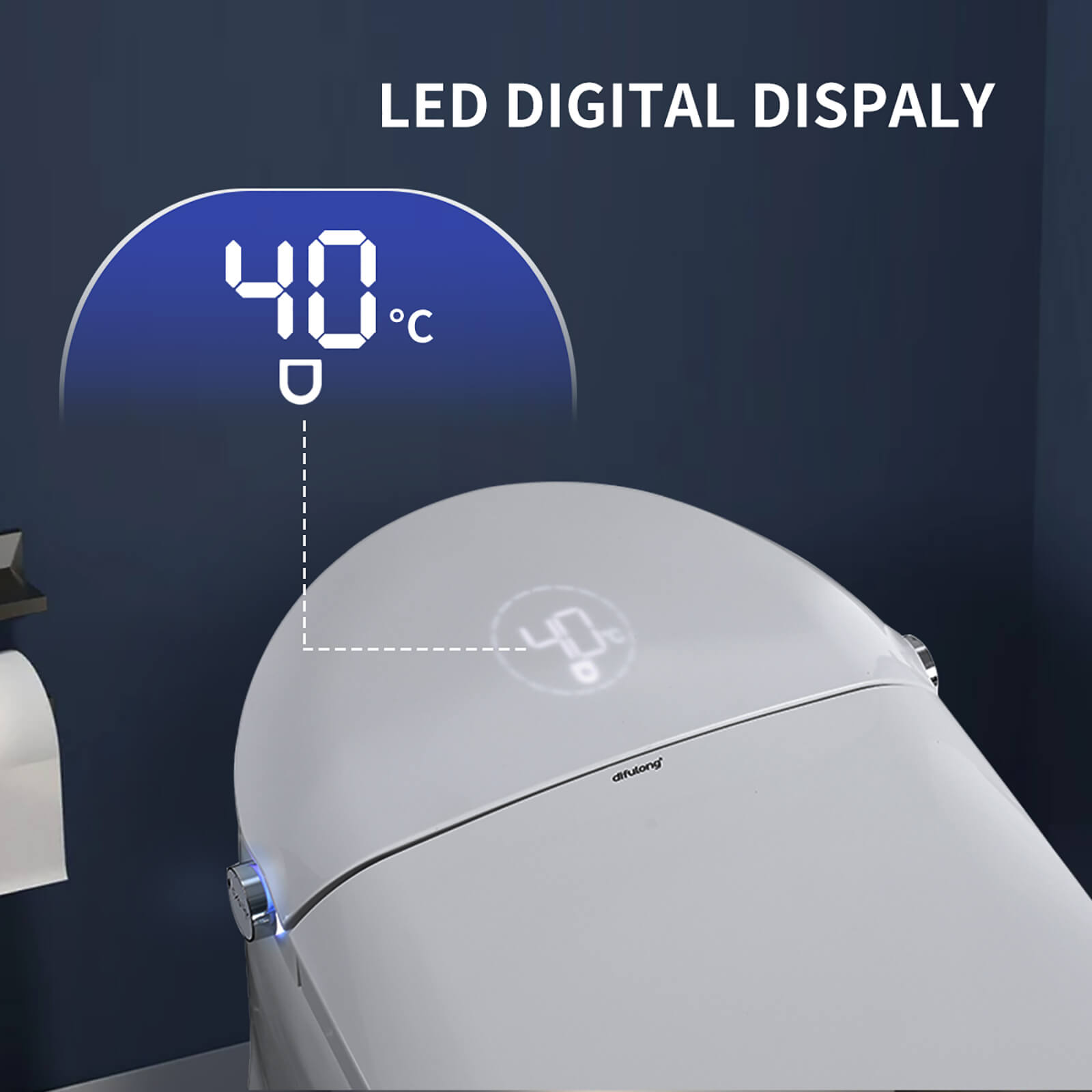side control knob and LED interface on S31 G smart toilet