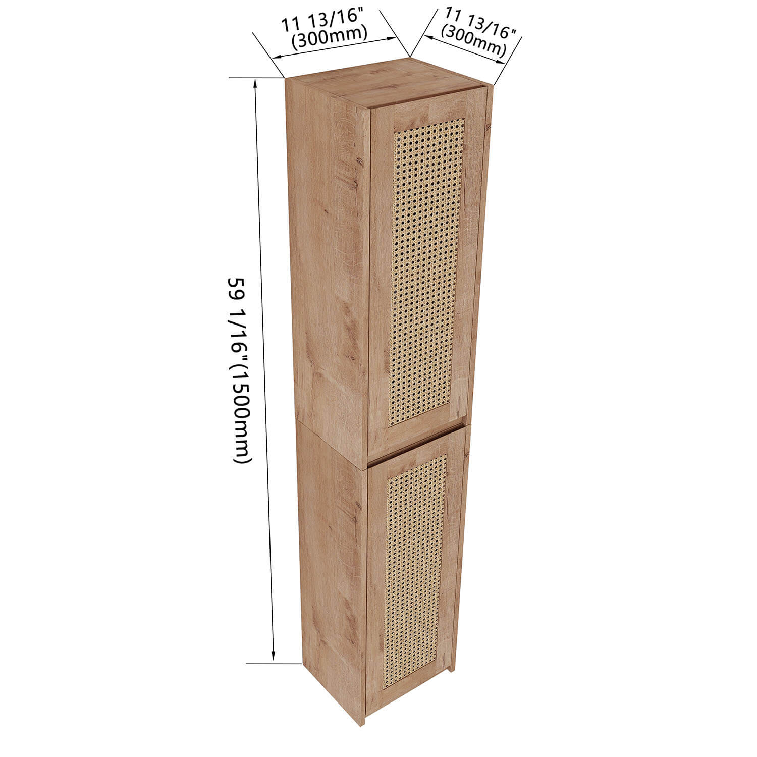 size of 24 inch White Oak Bathroom Wall Cabinet