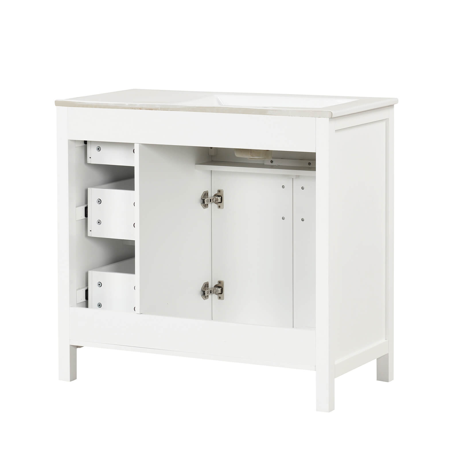 smooth soft close drawer system bathroom vanity
