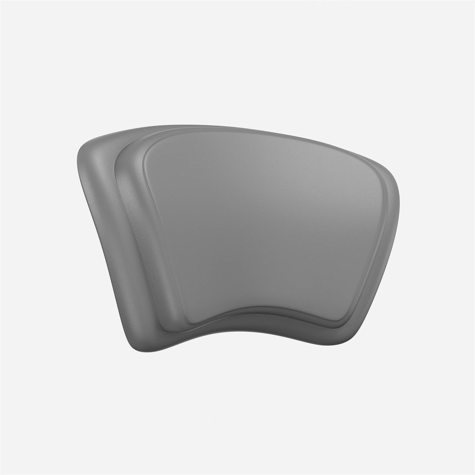 soft gray bath pillow designed for neck and shoulder support