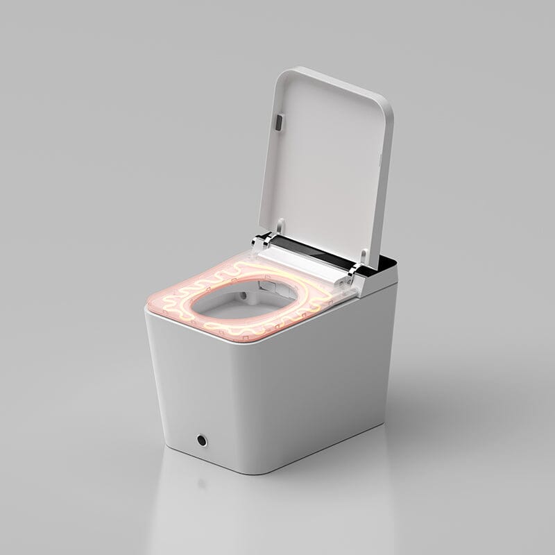 Modern Floor Mounted Small Size Square Smart Toilet for Small Bathrooms