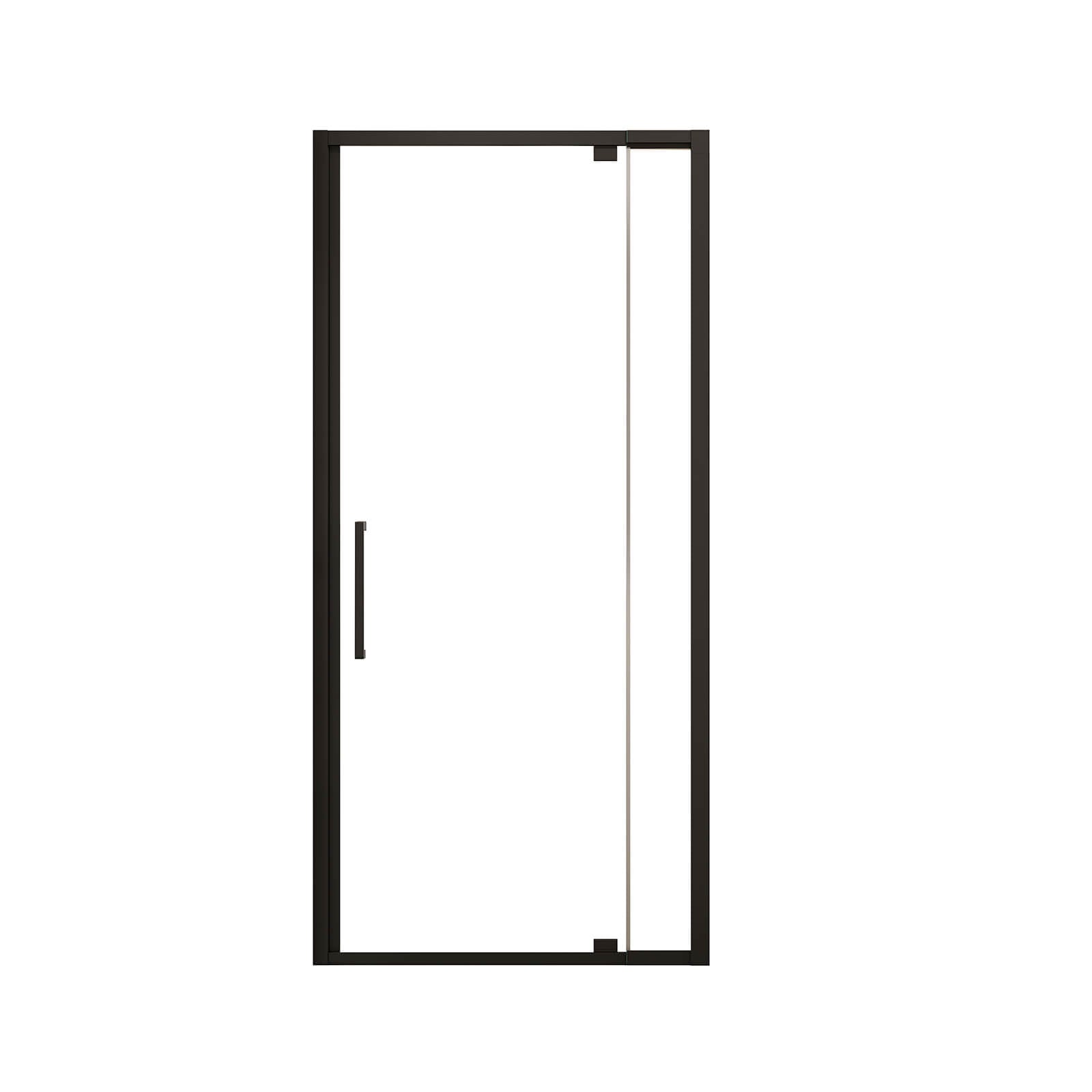 tempered glass pivot shower door with aluminum frame