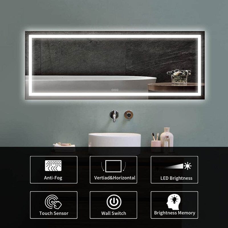 6 functions of the wide 84-inch bathroom mirror