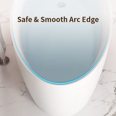 Mokleba 67" Acrylic Oval Modern Freestanding Soaking Bathtub White