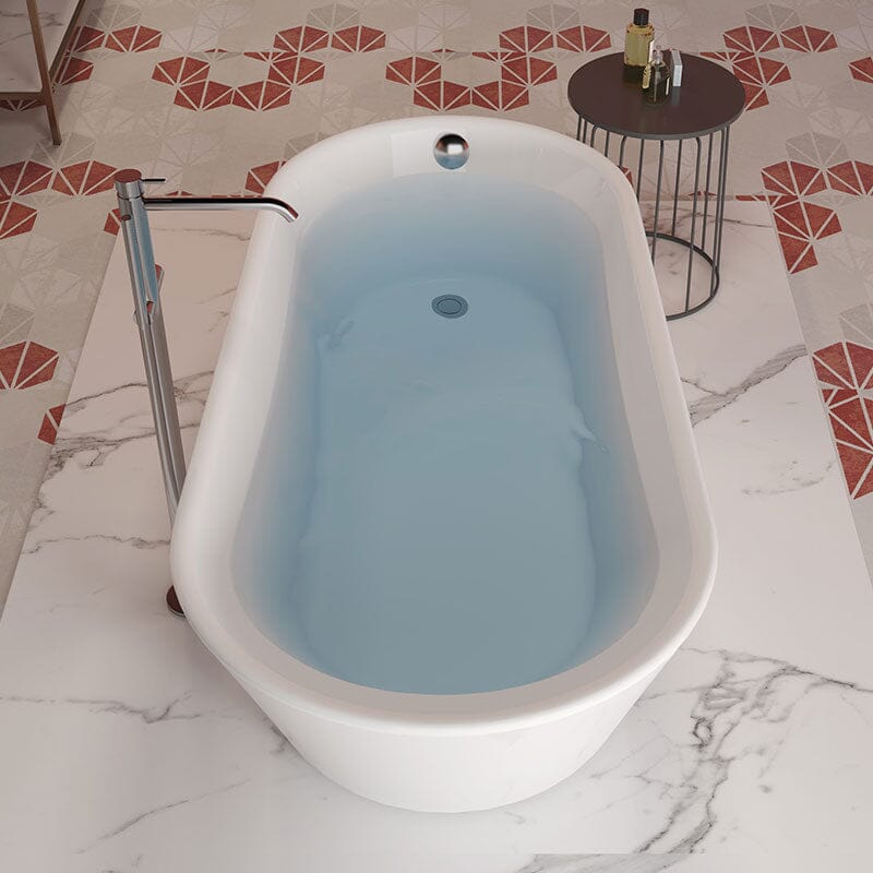 69" x 30" Acrylic Trapezoid Freestanding Bathtub
