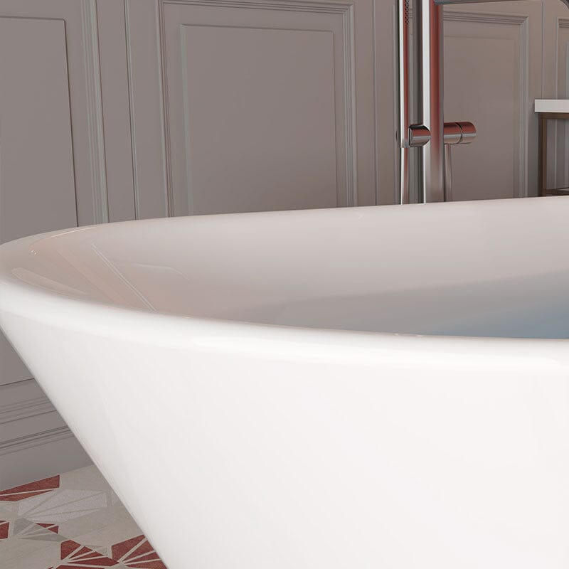 69" x 30" Acrylic Trapezoid Freestanding Bathtub