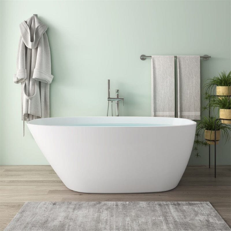 Giving Tree 59" Acrylic Egg Shape Free Standing Tub for Bathroom