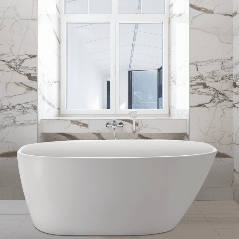Giving Tree 59" Acrylic Egg Shape Free Standing Tub for Bathroom