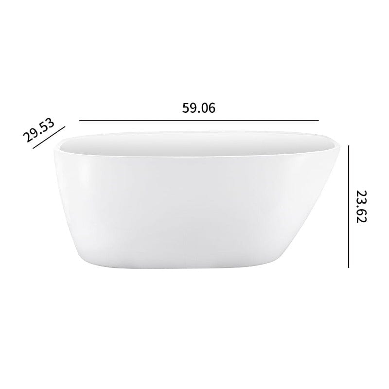 Giving Tree 59" Acrylic Egg Shape Free Standing Tub for Bathroom