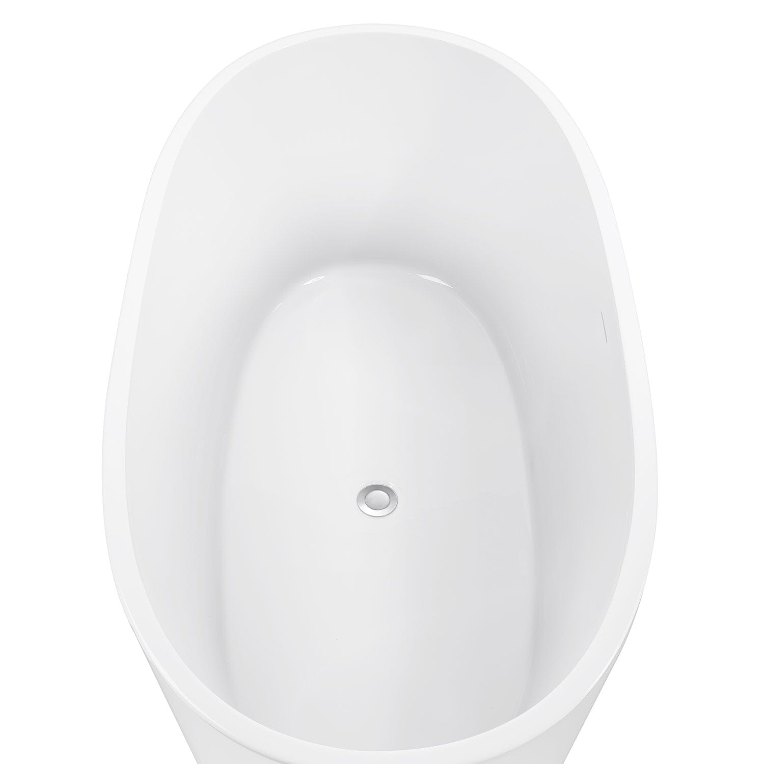 Mokleba 59" Acrylic Modern Bathtub Oval Shape Freestanding Soaking Tub