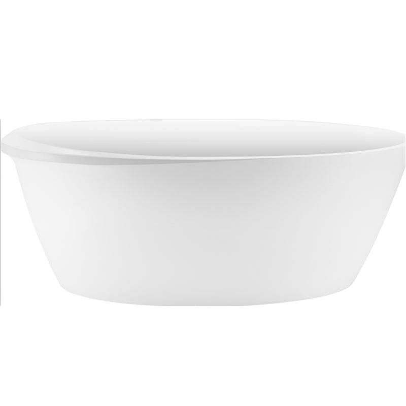 Mokleba 67" Acrylic Oval Modern Freestanding Soaking Bathtub White