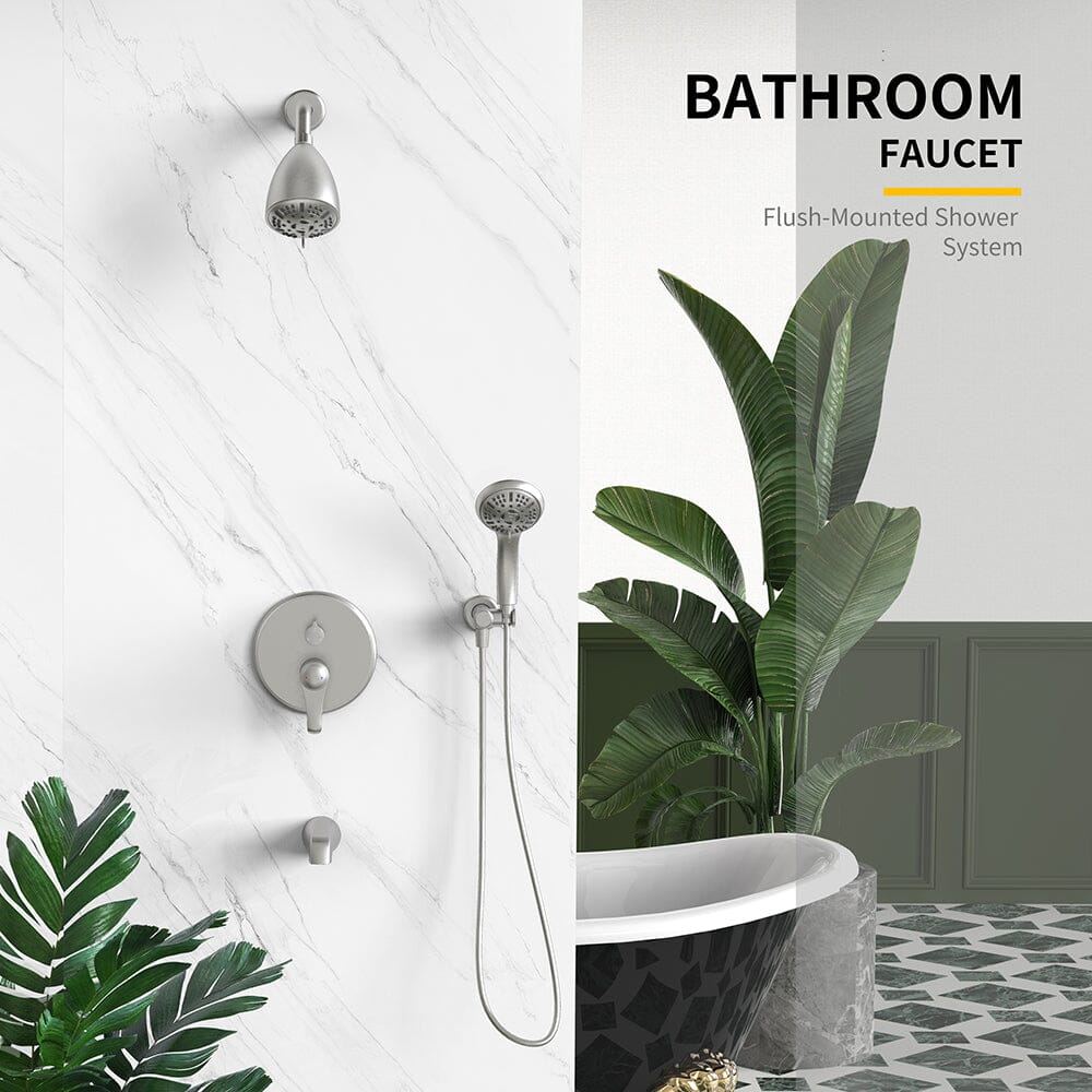 8 Spray Filtered Shower Head and Hand Shower & Tub Spout Combo Set