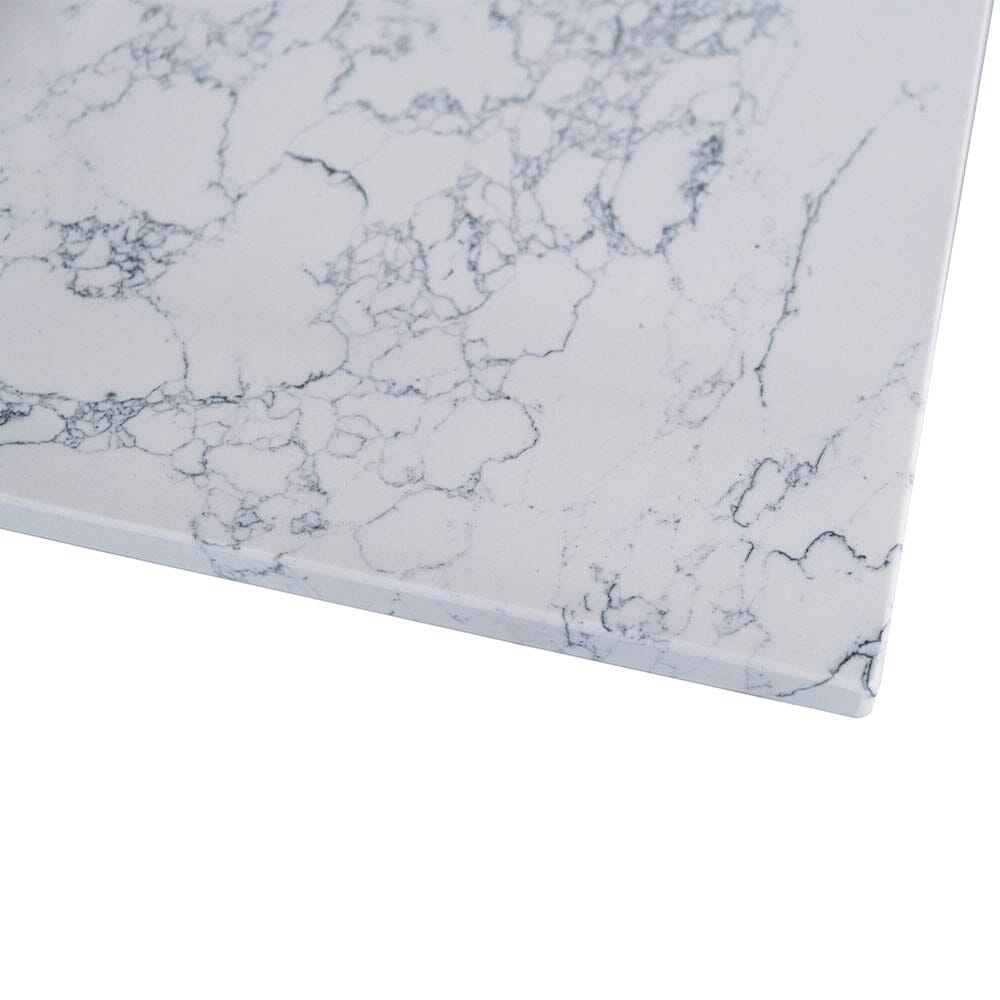 Giving Tree 37"x 22" bathroom stone vanity top carrara jade engineered marble color with undermount ceramic sink and single faucet hole with backsplash