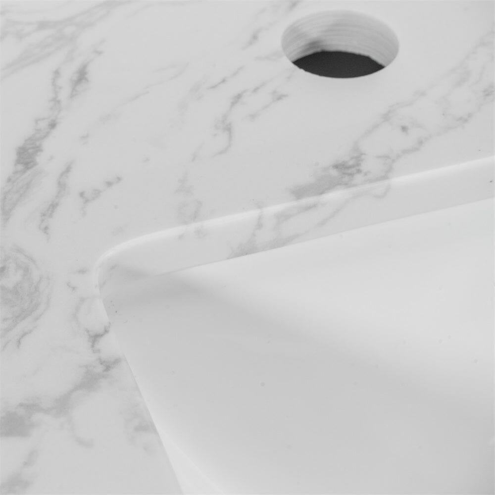 Giving Tree 31‘’ bathroom vanity with rectangle ceramic sink with 3 faucet hole