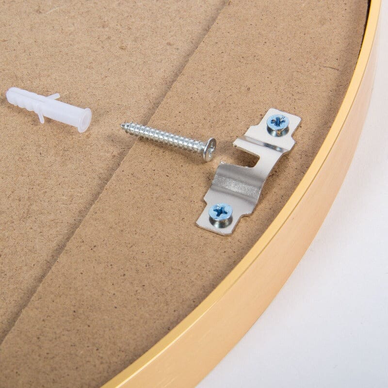 Giving Tree 28" Large Round Gold Border Wall Mirror for Make Up Vanity