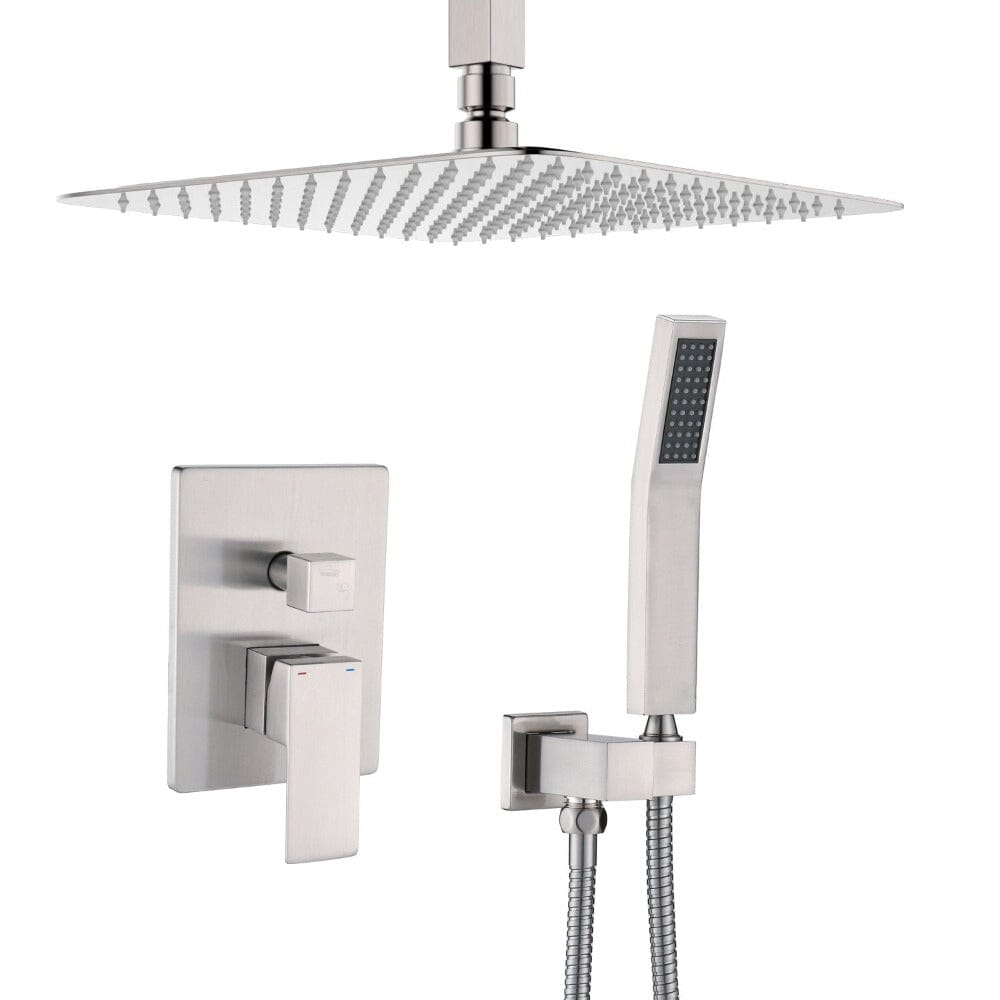 Ceiling Mount Shower 2 Spray Patterns with 12 in. Rain Shower Head Systems