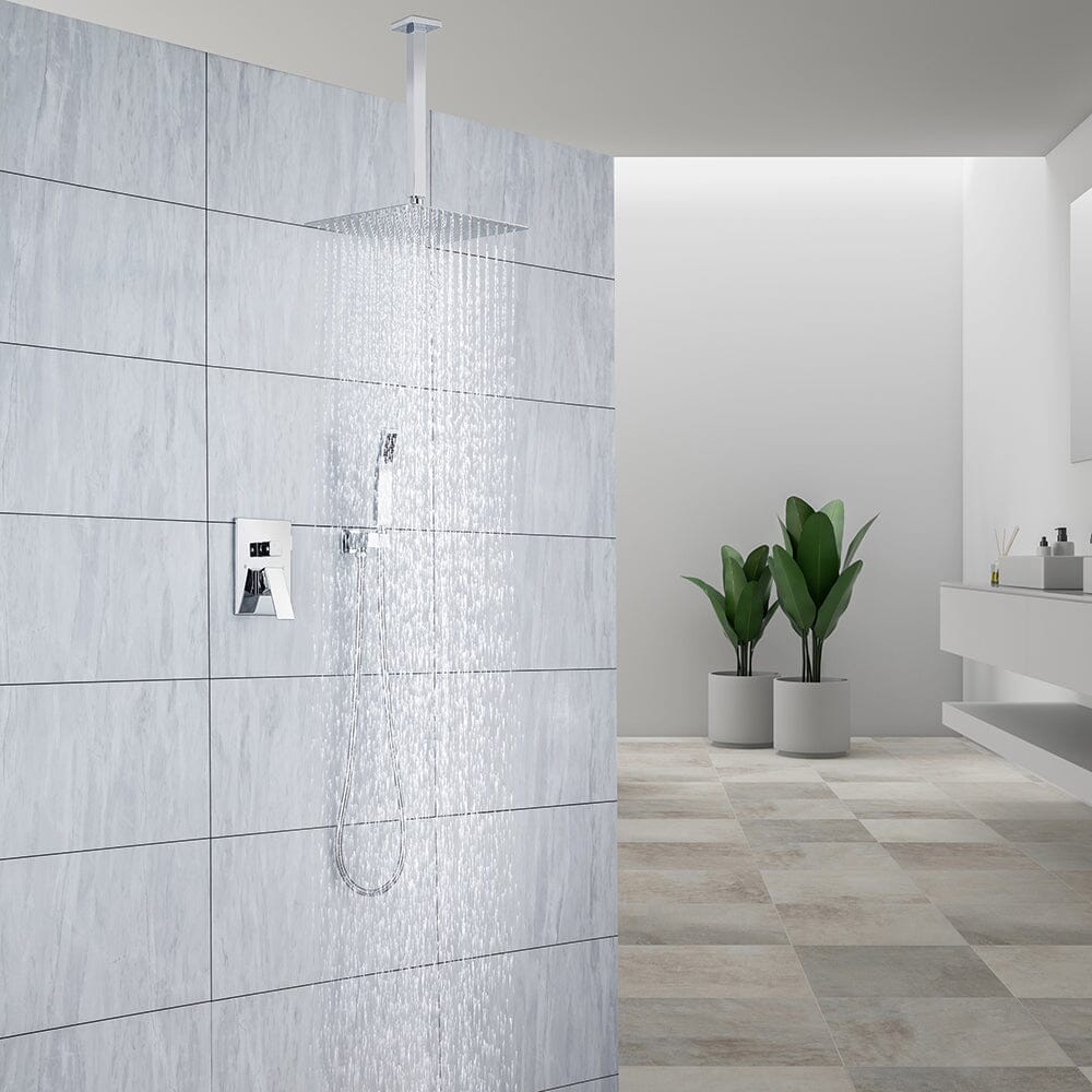 Ceiling Mount Shower 2 Spray Patterns with 12 in. Rain Shower Head Systems