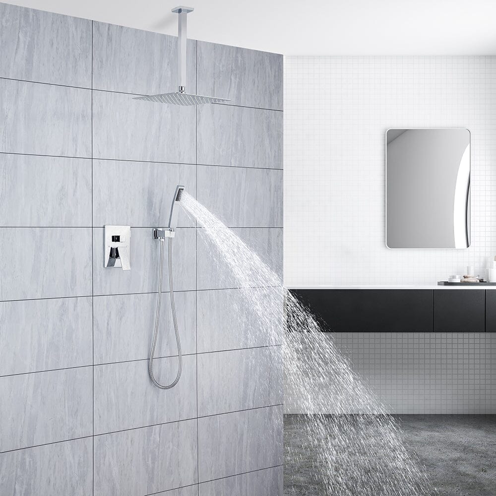 Ceiling Mount Shower 2 Spray Patterns with 12 in. Rain Shower Head Systems