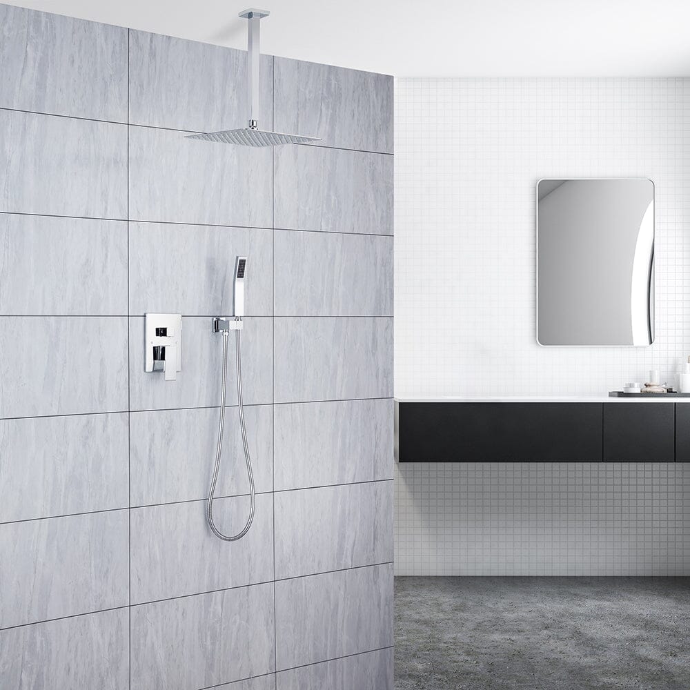 Ceiling Mount Shower 2 Spray Patterns with 12 in. Rain Shower Head Systems