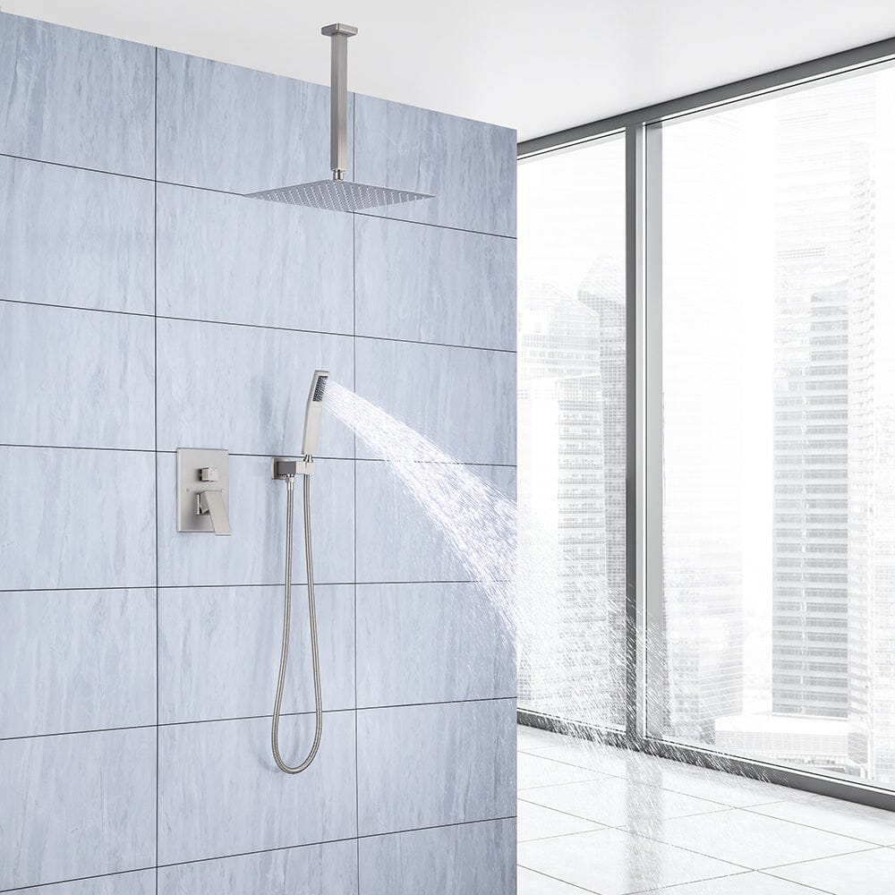 Ceiling Mount Shower 2 Spray Patterns with 12 in. Rain Shower Head Systems