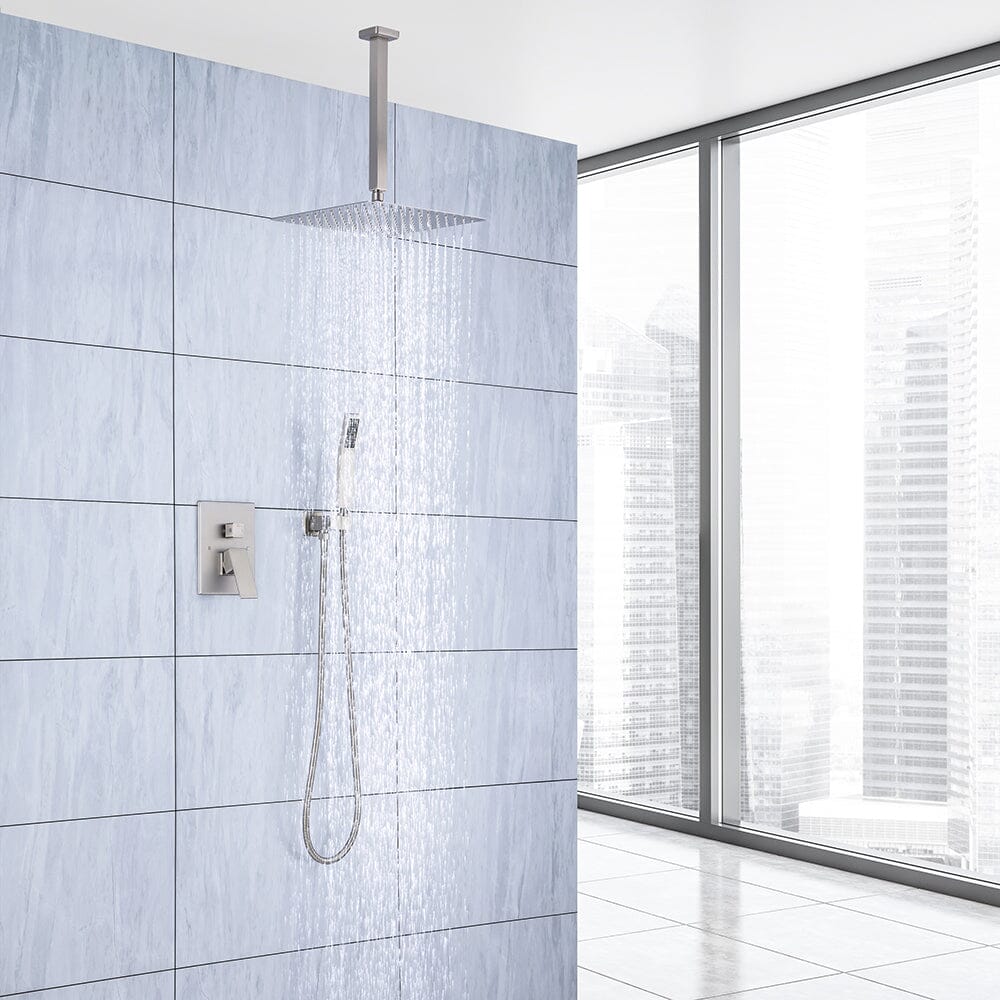 Ceiling Mount Shower 2 Spray Patterns with 12 in. Rain Shower Head Systems