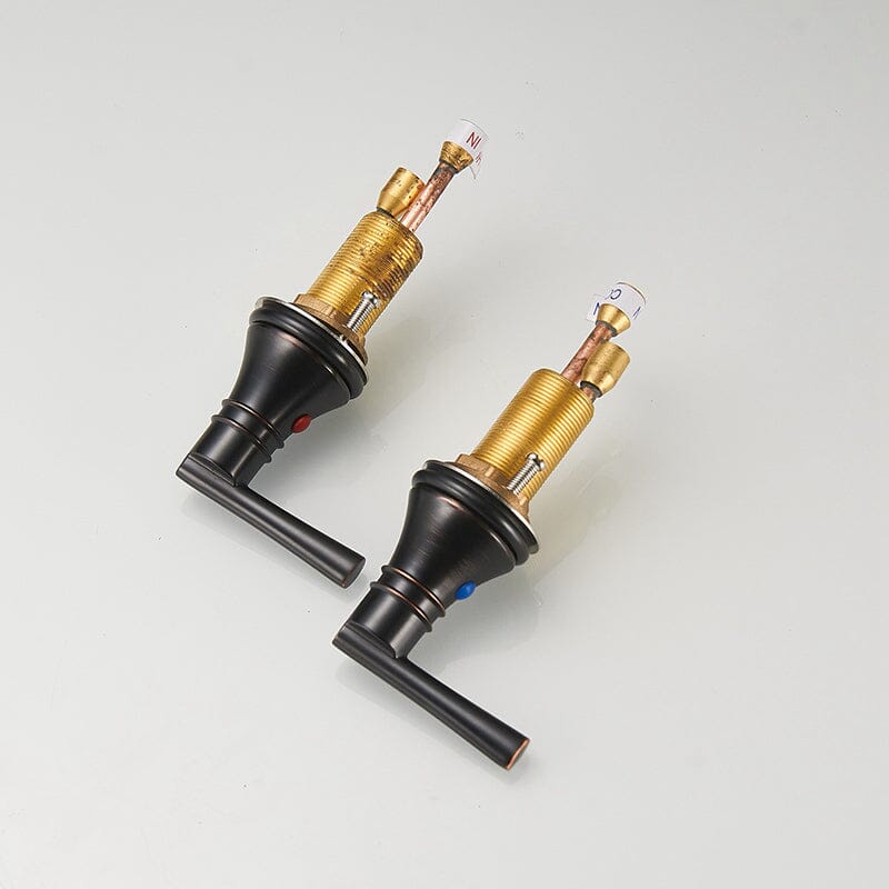 3 Hole 8" Widespread Dual-Handle Bathroom Sink Faucet Solid Brass