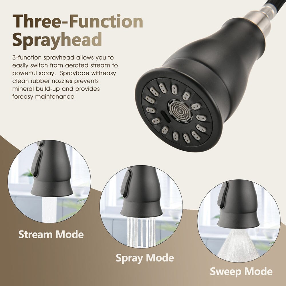 Giving Tree Bridge Kitchen Faucet with Pull-Down Sprayhead in Spot