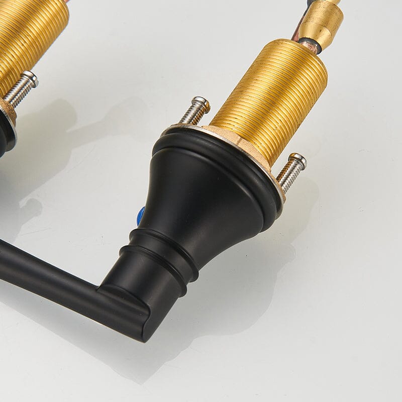 3 Hole 8" Widespread Dual-Handle Bathroom Sink Faucet Solid Brass