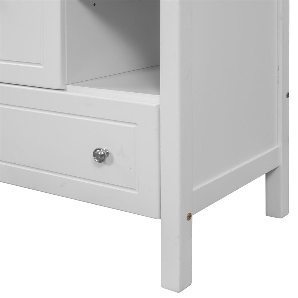 30" Freestanding Bathroom Vanity Storage Cabinet with Ceramic Sink