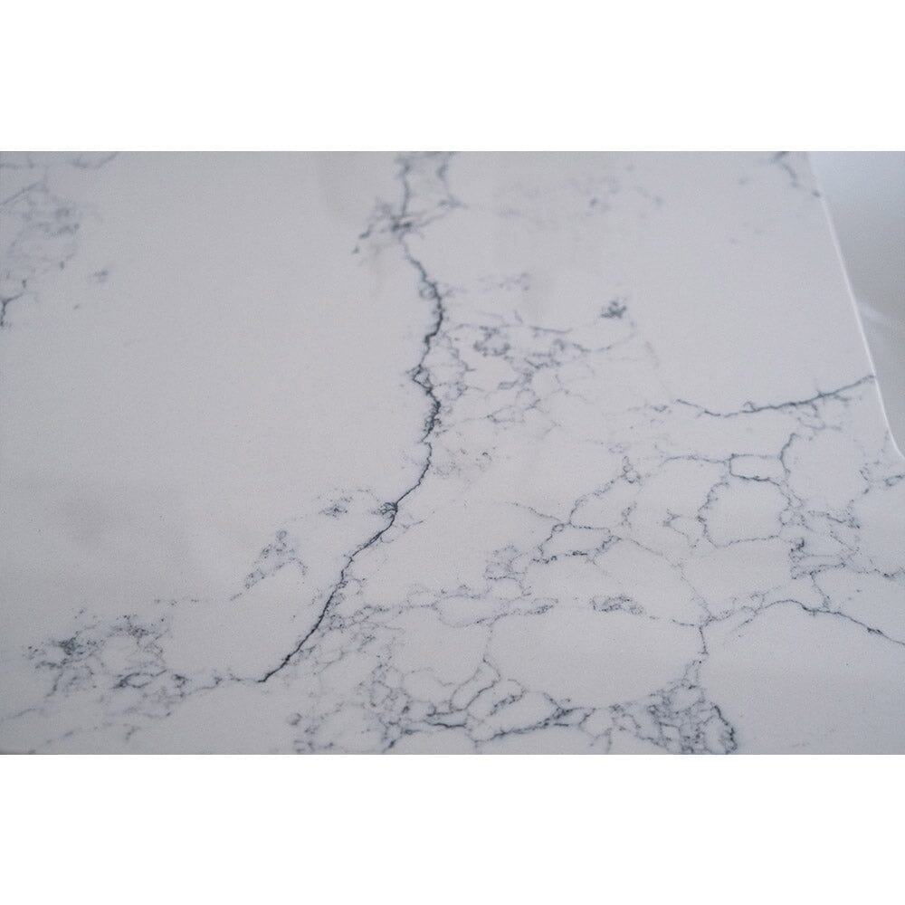 Giving Tree 31"x 22" bathroom stone vanity top Carrara jade engineered marble color with undermount ceramic sink and single faucet hole with backsplash