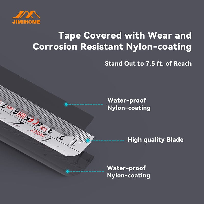 JIMIHOME Household Tool 12ft./18ft. Tape Measure 3.5m/5.5m Metric