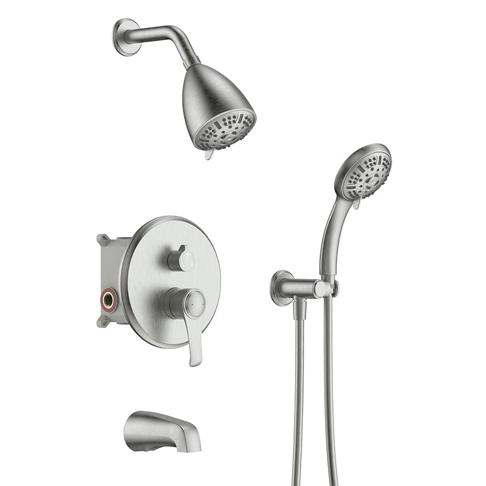 8 Spray Filtered Shower Head and Hand Shower & Tub Spout Combo Set