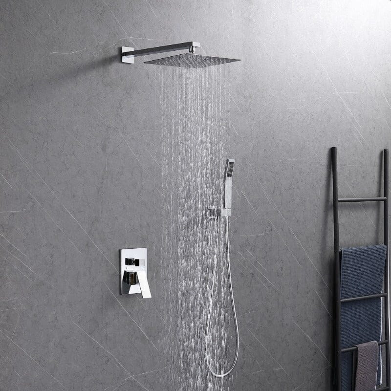 Giving Tree Shower Faucet Sets Wall Mounted with 10" Rainfall Shower Head and Handheld