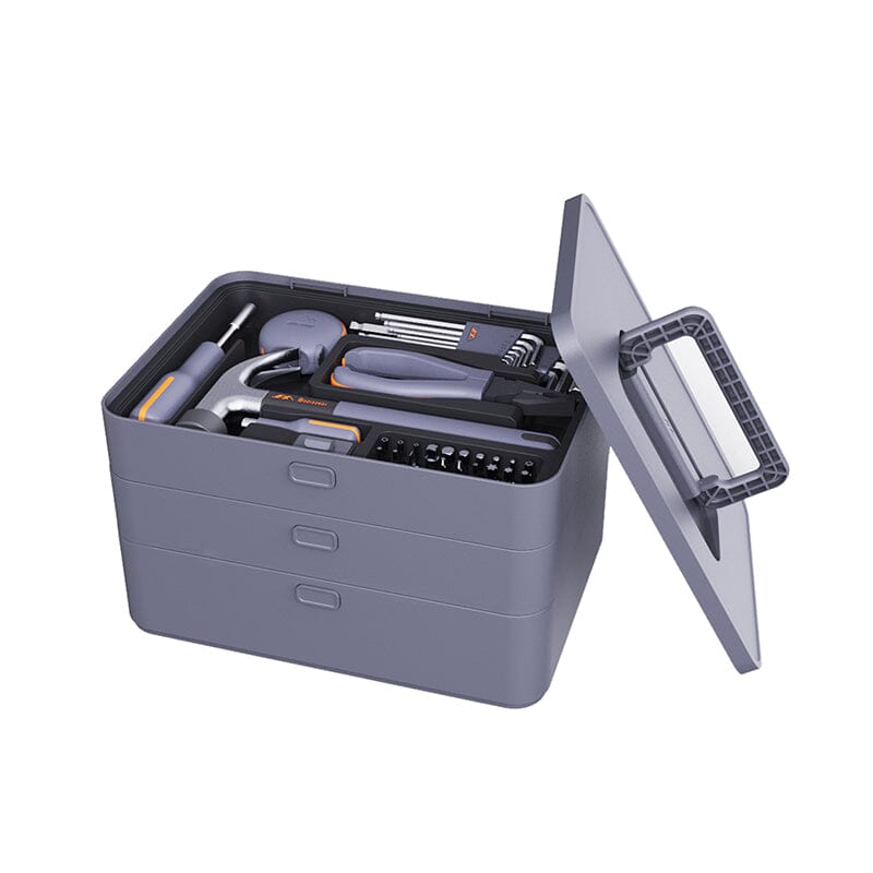 JIMIHOME Home Repair Tool Kit Set of 97 Pieces with Cordless Power Drill for House Renovation