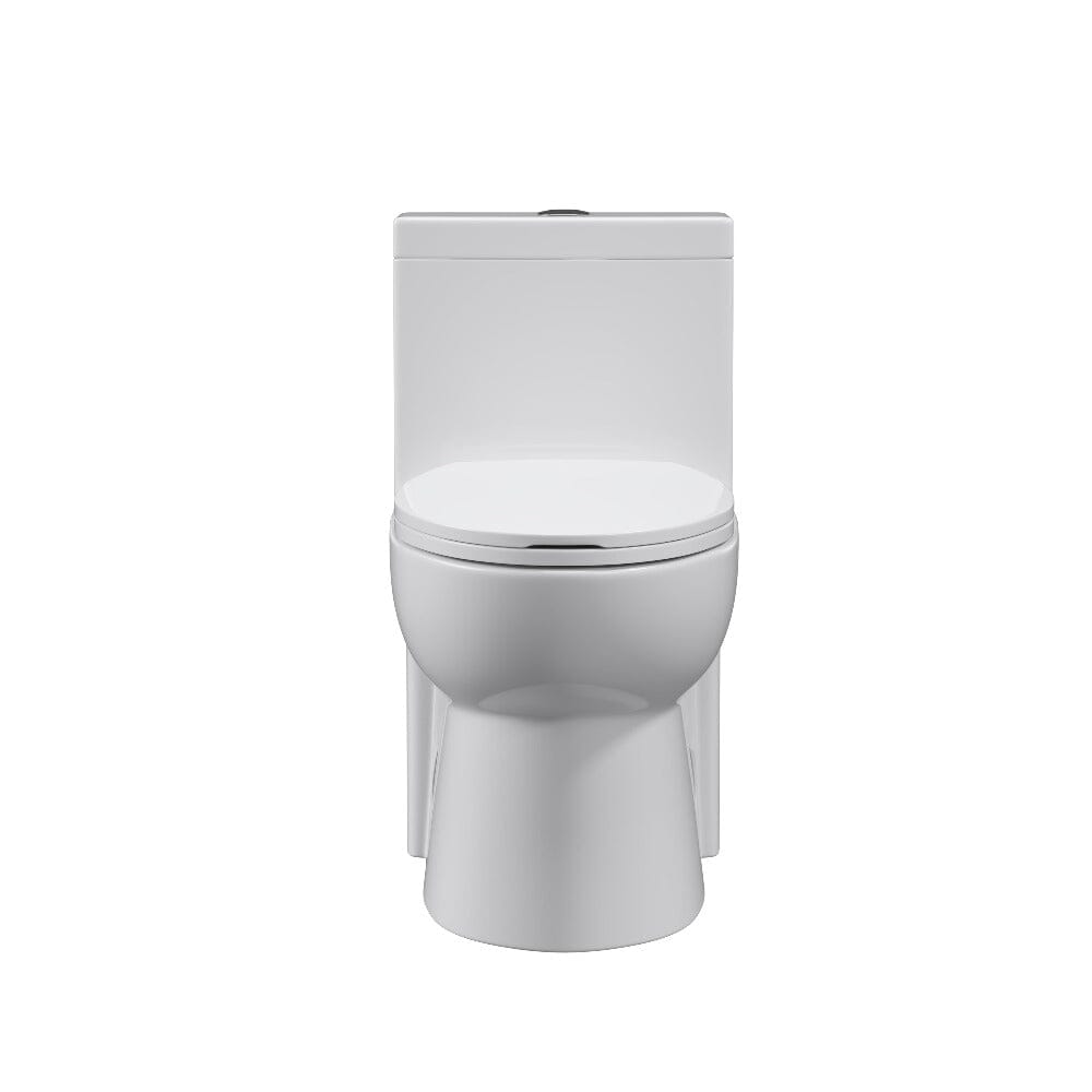 Giving Tree Powerful & Quiet Dual Flush Modern One Piece Toilet with Soft Closing Seat