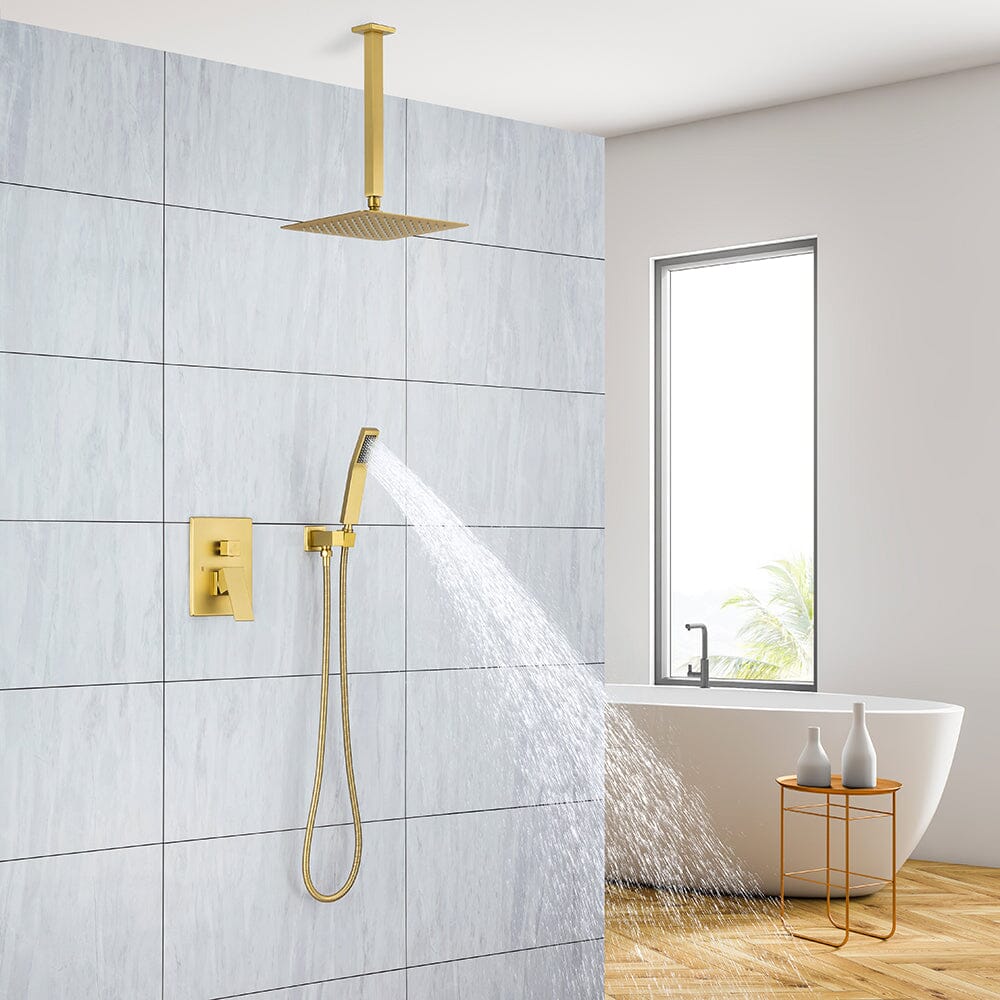 Ceiling Mount Shower 2 Spray Patterns with 12 in. Rain Shower Head Systems