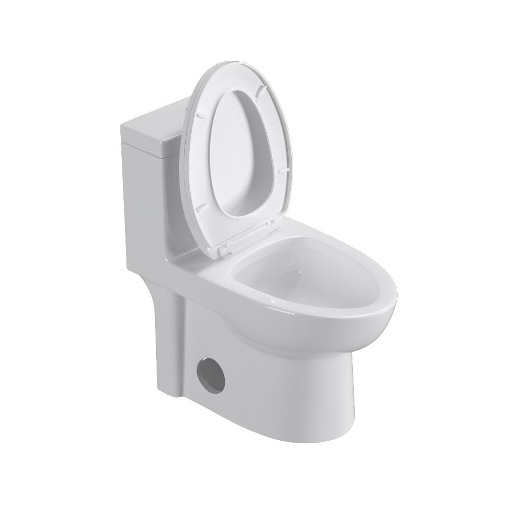 Giving Tree Powerful & Quiet Dual Flush Modern One Piece Toilet with Soft Closing Seat