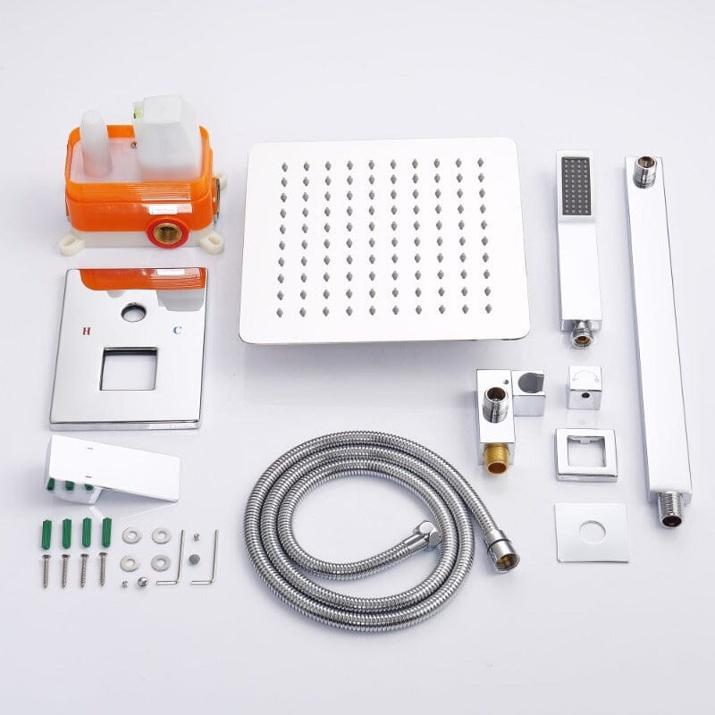 Giving Tree Shower Faucet Sets Wall Mounted with 10" Rainfall Shower Head and Handheld